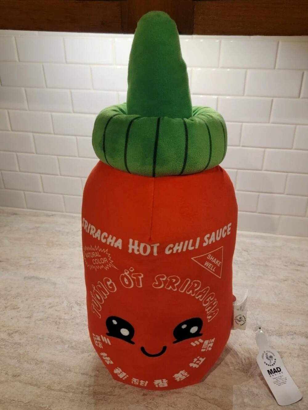 NEW Sriracha Hot Chili Sauce MAD Engine Decor Pillow Plush Kawaii